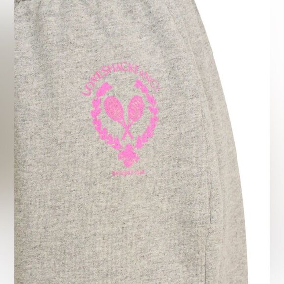 Darina Fleece Sweatpants | Md.Htr Gray/Aurora Pink - Picture 4 of 4